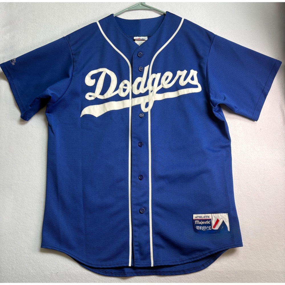Vintage Majestic Los Angeles Dodgers Shawn Green 15 Jersey Blue Mens Large USA